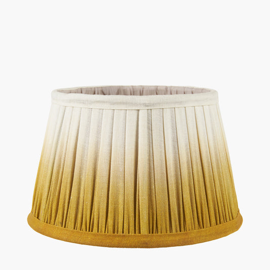 Scallop 25cm Mustard Ombre Soft Pleated Tapered Lampshade