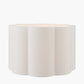 Bloom 45cm White Handloom Scalloped Cylinder Lampshade