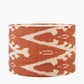 Lars 30cm Cinnamon Ikat Patterned Cylinder Lampshade
