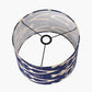 Lars 40cm Ocean Blue Ikat Patterned Cylinder Lampshade