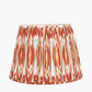 Izara 35cm Cinnamon Ikat Patterned Mushroom Pleat Tapered Lampshade