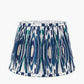 Izara 35cm Ocean Blue Ikat Patterned Mushroom Pleat Tapered Lampshade