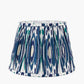 Izara 35cm Ocean Blue Ikat Patterned Mushroom Pleat Tapered Lampshade