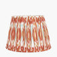 Izara 45cm Cinnamon Ikat Patterned Mushroom Pleat Tapered Lampshade