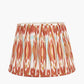 Izara 45cm Cinnamon Ikat Patterned Mushroom Pleat Tapered Lampshade