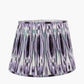 Izara 45cm Lilac Ikat Patterned Mushroom Pleat Tapered Lampshade