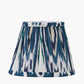 Izara 16cm Ocean Blue Ikat Patterned Mushroom Pleat Tapered Lampshade