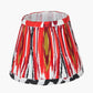Izara 16cm Red Ikat Patterned Mushroom Pleat Tapered Lampshade