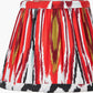 Izara 16cm Red Ikat Patterned Mushroom Pleat Tapered Lampshade