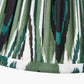Izara 16cm Racing Green Ikat Patterned Mushroom Pleat Tapered Lampshade