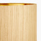 Stellan 30cm Gold Slubbed Silk Mix Gold Lined Cylinder Lampshade