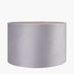 Rene 30cm Light Grey Velvet Cylinder Lampshade