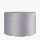 Rene 30cm Light Grey Velvet Cylinder Lampshade