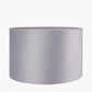 Rene 40cm Light Grey Velvet Cylinder Lampshade
