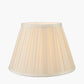 Maya 40cm Almond Silk Box Pleat Tapered Lampshade