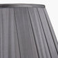 Maya 40cm Steel Grey Silk Box Pleat Tapered Lampshade