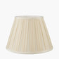 Maya 45cm Almond Silk Box Pleat Tapered Lampshade