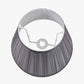 Maya 45cm Steel Grey Silk Box Pleat Tapered Lampshade