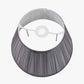 Maya 45cm Steel Grey Silk Box Pleat Tapered Lampshade