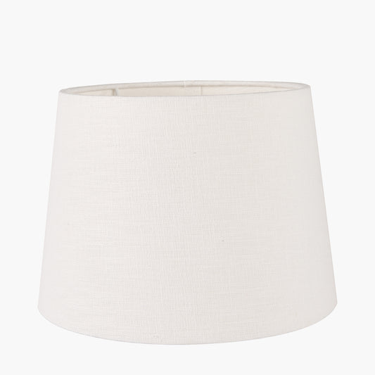 Lys 35cm White Self Lined Linen Tapered Lampshade