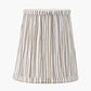 Thiago 14cm Natural Stripe Mushroom Pleat Tall Tapered Candle Clip Lampshade