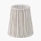 Thiago 14cm Natural Stripe Mushroom Pleat Tall Tapered Candle Clip Lampshade
