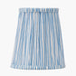 Thiago 14cm Ocean Blue Stripe Mushroom Pleat Tall Tapered Candle Clip Lampshade