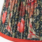 Floressa 25cm Red Floral Patterned Mushroom Pleat Tapered Lampshade