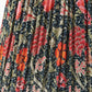 Floressa 35cm Red Floral Patterned Mushroom Pleat Tapered Lampshade