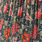 Floressa 40cm Red Floral Patterned Mushroom Pleat Tapered Lampshade