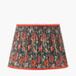 Floressa 40cm Red Floral Patterned Mushroom Pleat Tapered Lamp Shade