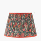 Floressa 45cm Red Floral Patterned Mushroom Pleat Tapered Lamp Shade