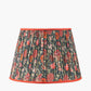 Floressa 45cm Red Floral Patterned Mushroom Pleat Tapered Lampshade