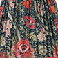 Floressa 16cm Red Floral Patterned Mushroom Pleat Tapered Lampshade