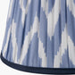 Kamilah 25cm Blue Chevron Patterned Mushroom Pleat Tapered Lampshade