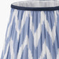 Kamilah 25cm Blue Chevron Patterned Mushroom Pleat Tapered Lamp Shade