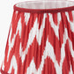 Kamilah 25cm Red Chevron Patterned Mushroom Pleat Tapered Lampshade