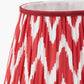 Kamilah 30cm Red Chevron Patterned Mushroom Pleat Tapered Lampshade