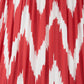 Kamilah 30cm Red Chevron Patterned Mushroom Pleat Tapered Lampshade