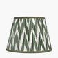 Kamilah 30cm Sage Chevron Pattered Mushroom Pleat Tapered Lampshade