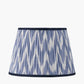 Kamilah 35cm Blue Chevron Patterned Mushroom Pleat Tapered Lampshade