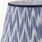 Kamilah 35cm Blue Chevron Patterned Mushroom Pleat Tapered Lampshade