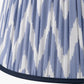 Kamilah 35cm Blue Chevron Patterned Mushroom Pleat Tapered Lampshade