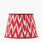 Kamilah 35cm Red Chevron Patterned Mushroom Pleat Tapered Lampshade
