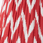 Kamilah 35cm Red Chevron Patterned Mushroom Pleat Tapered Lampshade