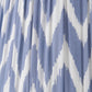 Kamilah 40cm Blue Chevron Patterned Mushroom Pleat Tapered Lamp Shade