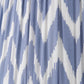 Kamilah 40cm Blue Chevron Patterned Mushroom Pleat Tapered Lampshade