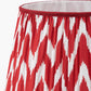 Kamilah 40cm Red Chevron Patterned Mushroom Pleat Tapered Lampshade