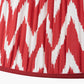 Kamilah 40cm Red Chevron Patterned Mushroom Pleat Tapered Lampshade
