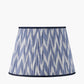 Kamilah 45cm Blue Chevron Patterned Mushroom Pleat Tapered Lampshade